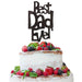 Best Dad Ever Fun Style Father's Day Cake Topper Glitter Card