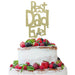 Best Dad Ever Fun Style Father's Day Cake Topper Glitter Card