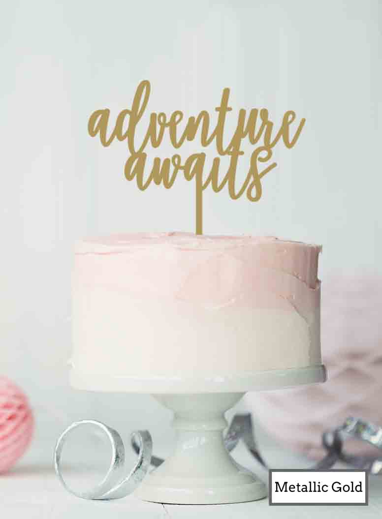 Adventure Awaits Hen Party Acrylic Shopify - Metallic Gold