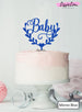 Baby Semi-Wreath Baby Shower Cake Topper Premium 3mm Acrylic Mirror Blue
