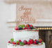 Happy 18th Birthday Pretty Cake Topper Glitter Card Rose Gold