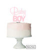 Baby Boy Baby Shower Cake Topper Premium 3mm Acrylic Baby Pink