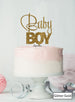 Baby Boy Baby Shower Cake Topper Premium 3mm Acrylic Glitter Gold