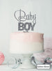 Baby Boy Baby Shower Cake Topper Premium 3mm Acrylic Glitter Silver