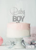 Baby Boy Baby Shower Cake Topper Premium 3mm Acrylic Mirror Silver