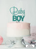 Baby Boy Baby Shower Cake Topper Premium 3mm Acrylic Mirror Turquoise