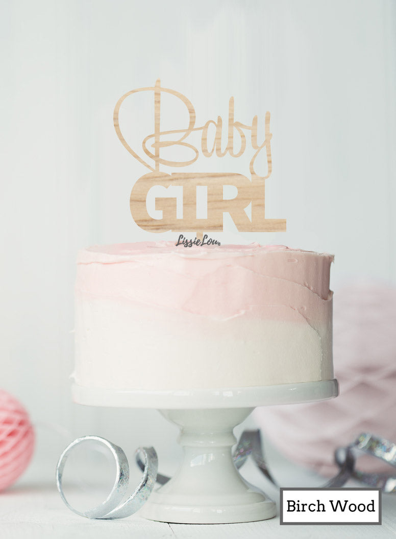 Baby Girl Baby Shower Cake Topper Premium 3mm Acrylic