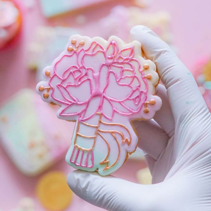 Wedding Bouquet Cookie Cutter and Embosser