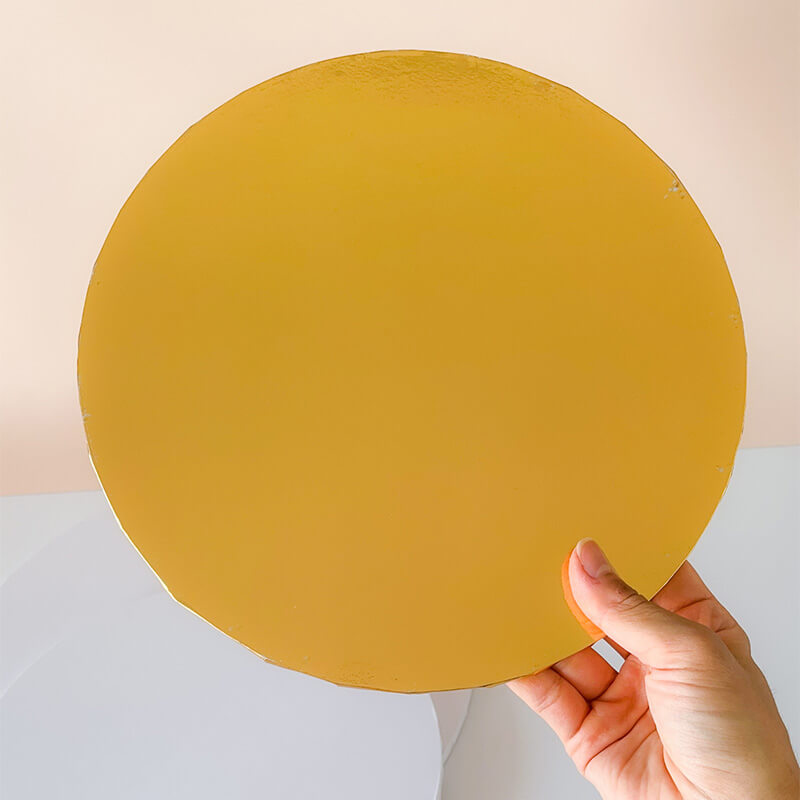 Mirror Gold MDF Cake Board Drum 9mm Thick