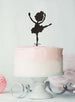 Ballerina Dancing Birthday Cake Topper Glitter Card Black