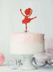 Ballerina Dancing Birthday Cake Topper Glitter Card Red