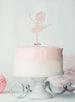Ballerina Dancing Birthday Cake Topper Glitter Card White