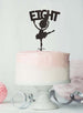 Ballerina Eight 8th Birthday Cake Topper Glitter Card Black