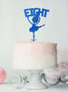 Ballerina Eight 8th Birthday Cake Topper Glitter Card Dark Blue
