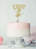Ballerina Eight 8th Birthday Cake Topper Glitter Card Gold