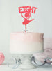 Ballerina Eight 8th Birthday Cake Topper Glitter Card Light Pink