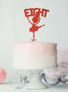 Ballerina Eight 8th Birthday Cake Topper Glitter Card Red