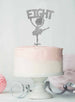 Ballerina Eight 8th Birthday Cake Topper Glitter Card Silver