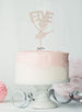 Ballerina Five 5th Birthday Cake Topper Glitter Card White