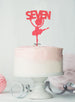 Ballerina Seven 7th Birthday Cake Topper Glitter Card Light Pink