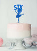 Ballerina Six 6th Birthday Cake Topper Glitter Card Dark Blue