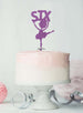 Ballerina Six 6th Birthday Cake Topper Glitter Card Light Purple