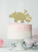 Dinosaur Two 2nd Birthday Cake Topper Glitter Card Gold