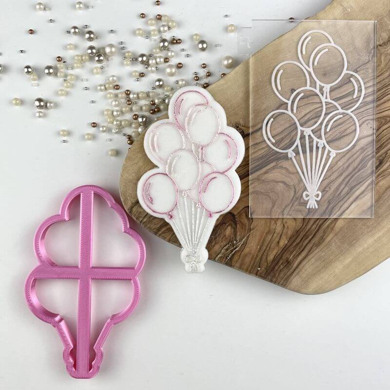 Birthday Balloons Cookie Cutter and Embosser