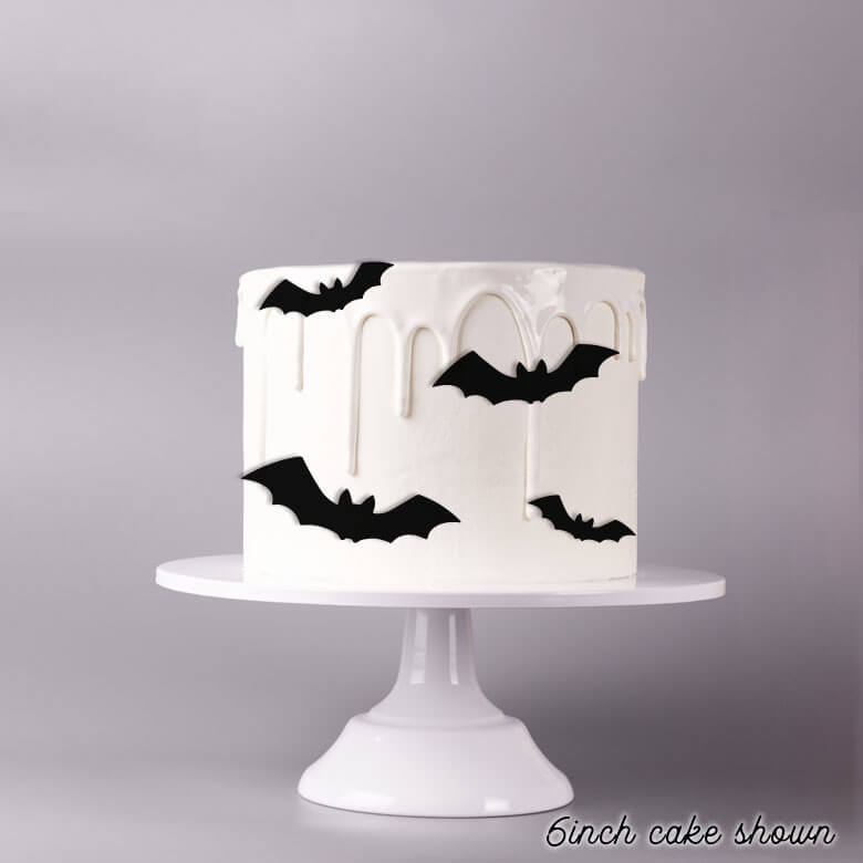 Bat Halloween Cake Motif Pack of 4 Premium 3mm Acrylic