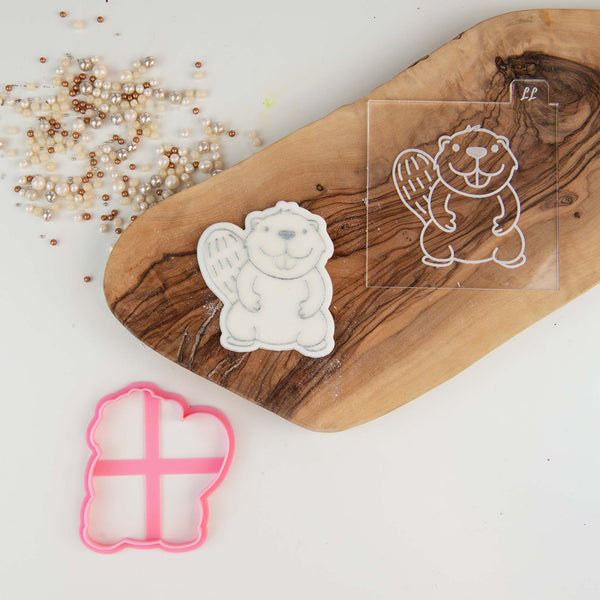 Beaver Woodland Cookie Cutter and Embosser