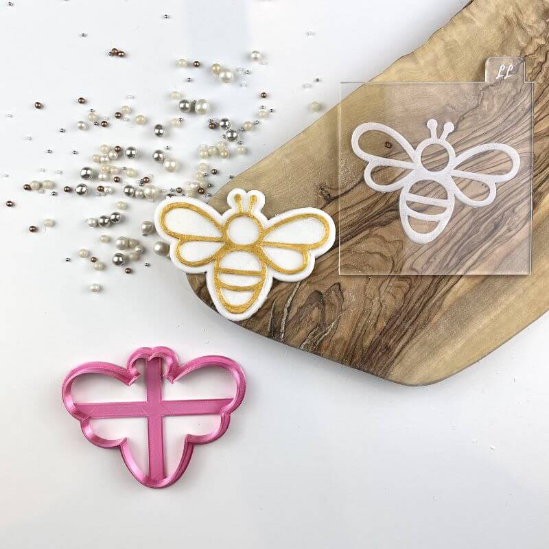 Bee Baby Shower Cookie Cutter and Embosser