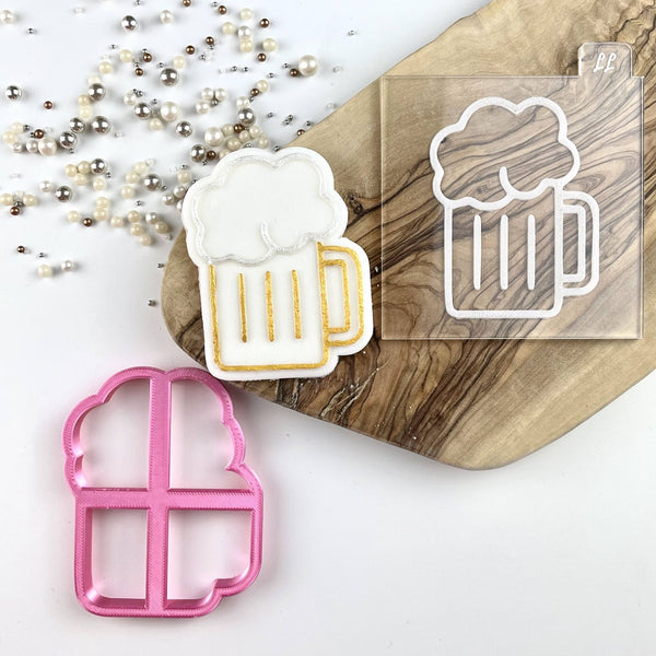 Beer Glass St Patrick's Day Cookie Cutter and Embosser