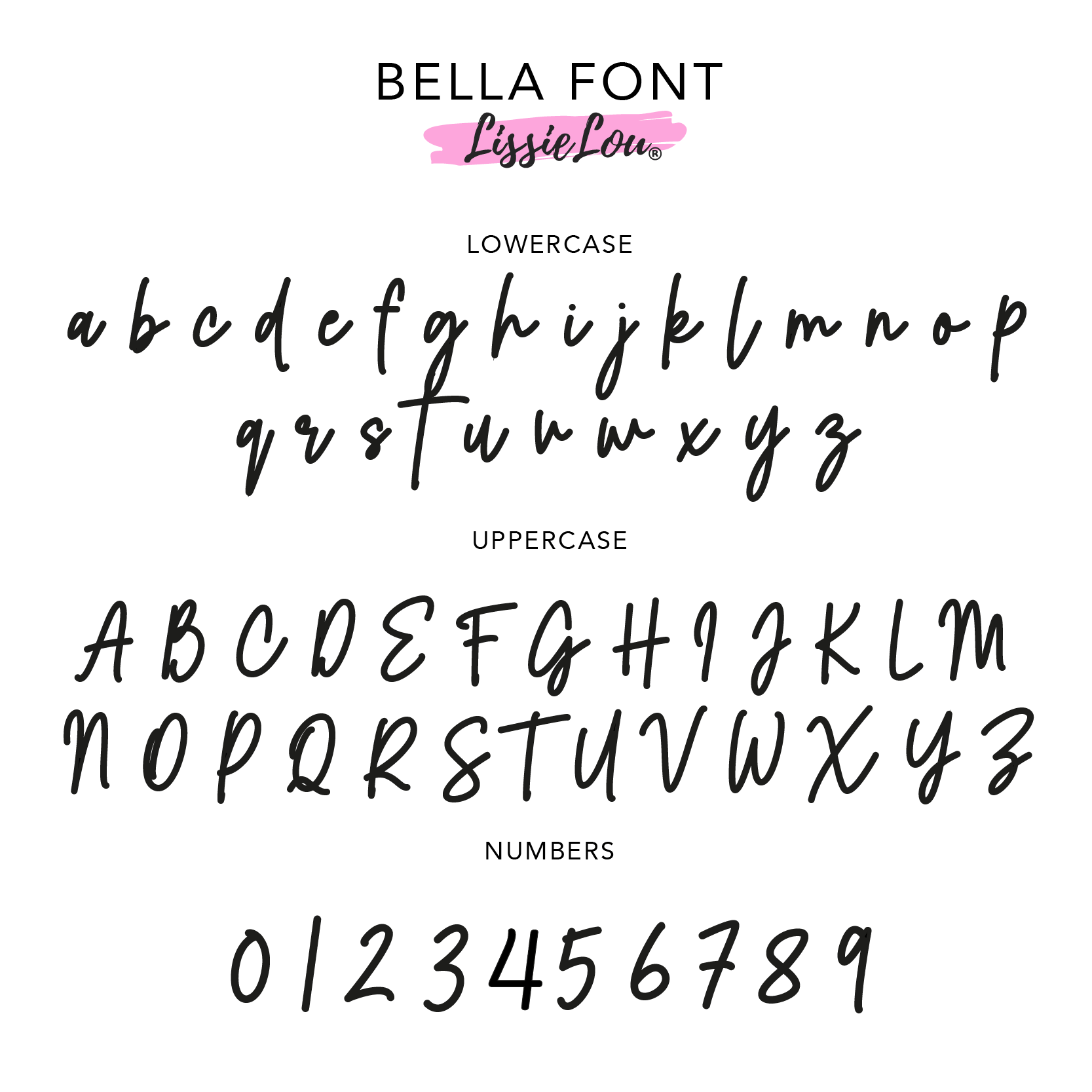 Bella Font Custom Cake Topper or Cake Motif Premium 3mm Acrylic or Birch Wood