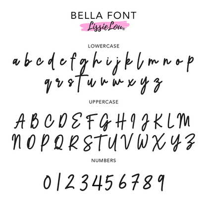 Bella Font Double Layer Custom Cake Topper or Cake Motif Premium 3mm Acrylic or Birch Wood