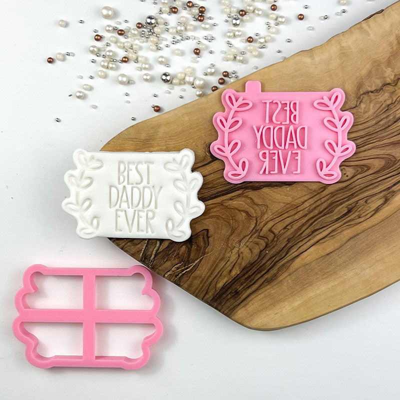 Best Daddy Ever Father's Day Cookie Cutter and Stamp