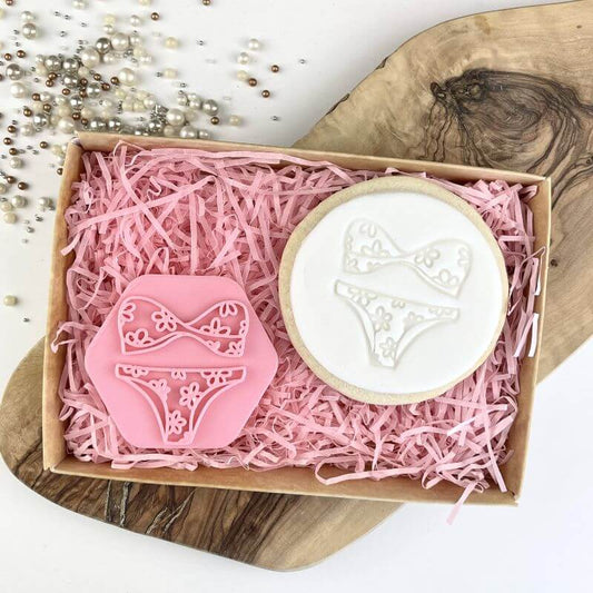 Bikini with Flowers Summer Cookie Stamp