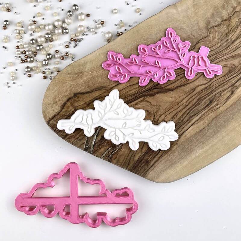 Birds in a Tree Floral Cookie Cutter and Stamp