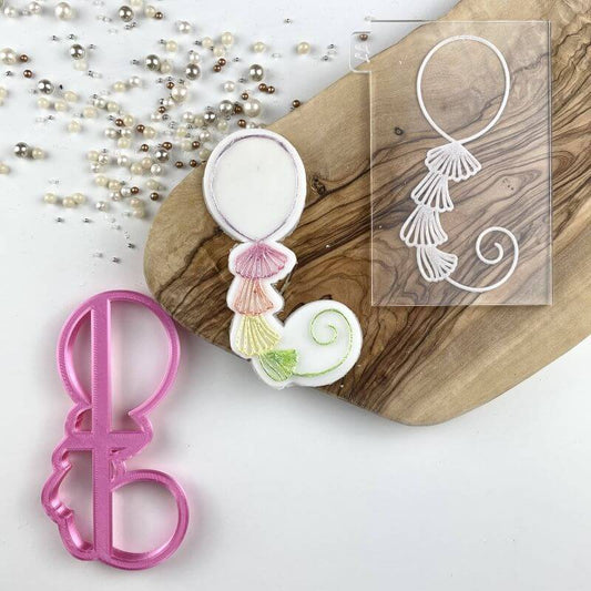 Birthday Balloon with Tassels Cookie Cutter and Embosser