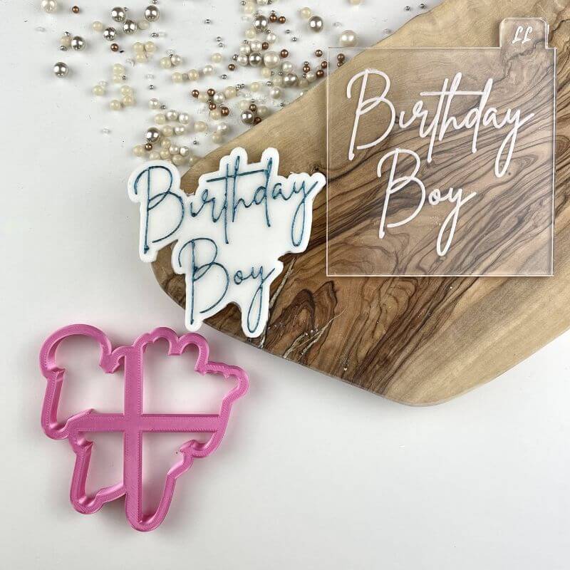 Birthday Boy Cookie Cutter and Embosser