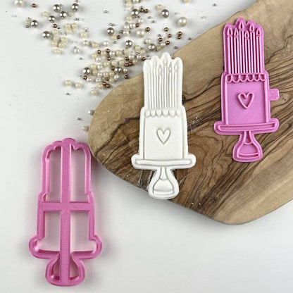 Birthday Cake Cookie Cutter and Stamp