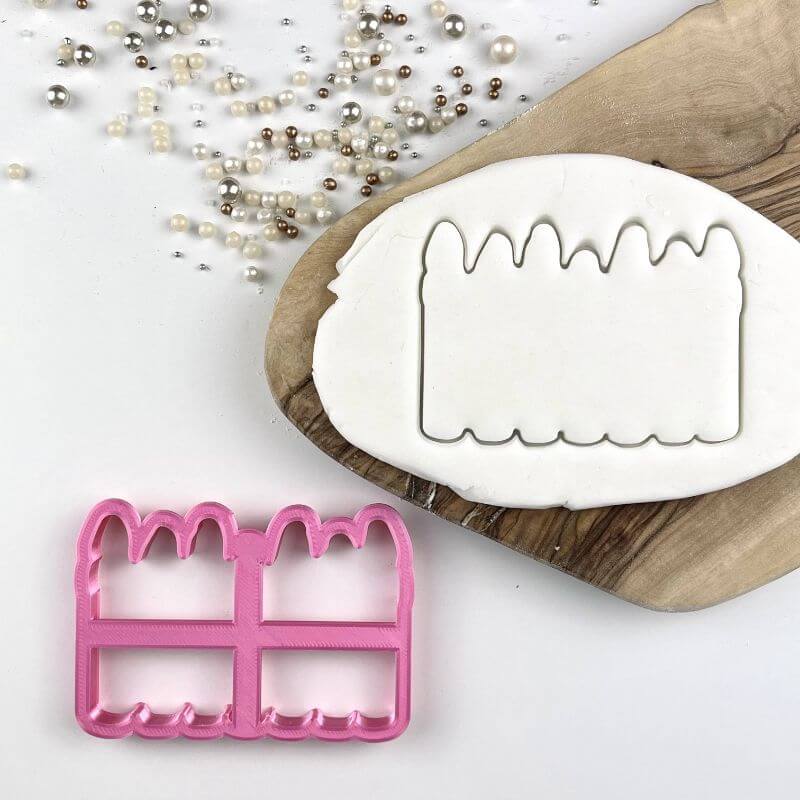 Swirls and Curls Birthday Candles Cookie Cutter