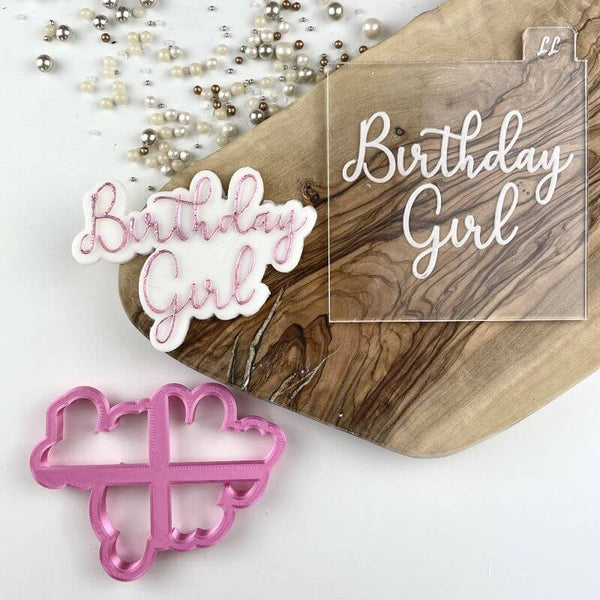 Birthday Girl Cookie Cutter and Embosser