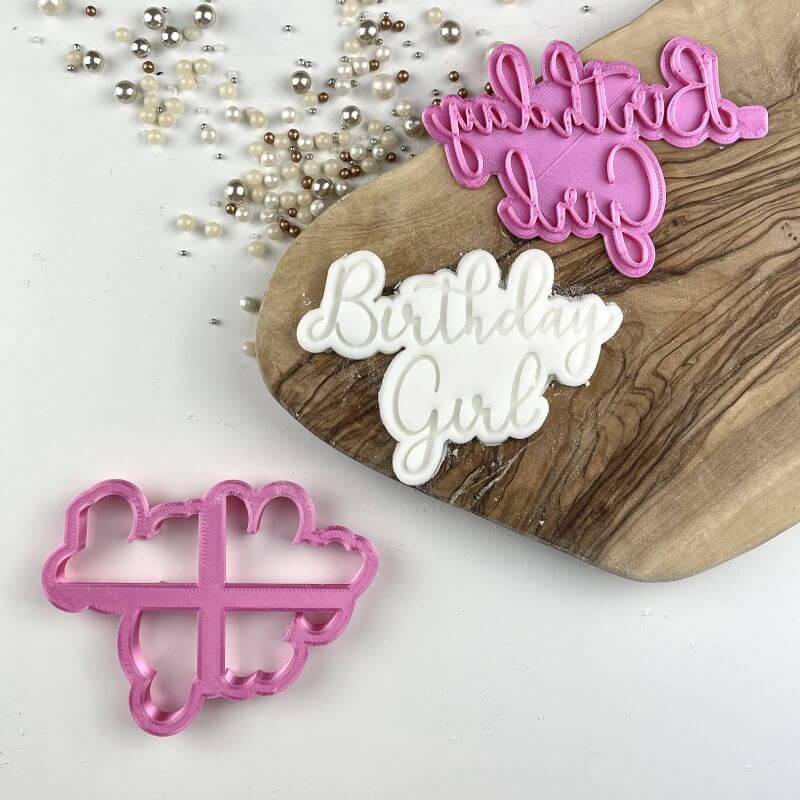 Birthday Girl Cookie Cutter and Stamp