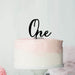 Number One Birthday Cake Topper Eden Font Style in Premium 3mm Acrylic or Birch Wood