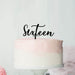 Number Sixteen Birthday Cake Topper Eden Font Style in Premium 3mm Acrylic or Birch Wood