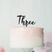 Number Three Birthday Cake Topper Eden Font Style in Premium 3mm Acrylic or Birch Wood