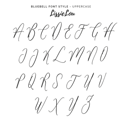 Over The Edge Bluebell and Standard Initial Font Double Layer Custom Cake Topper Premium 3mm Acrylic or Birch Wood