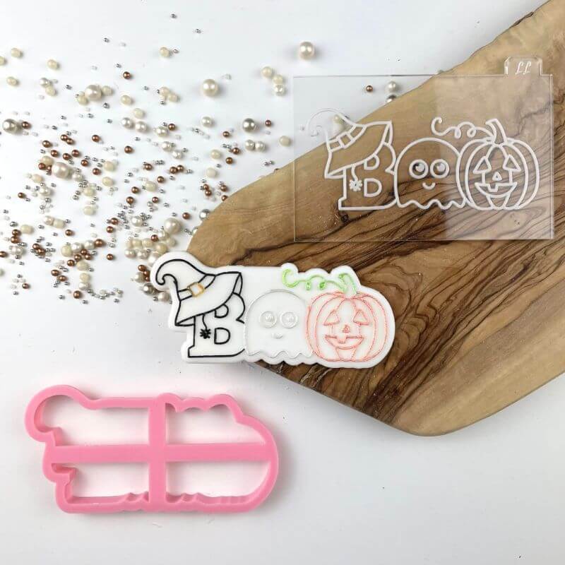 Boo Halloween Cookie Cutter and Embosser