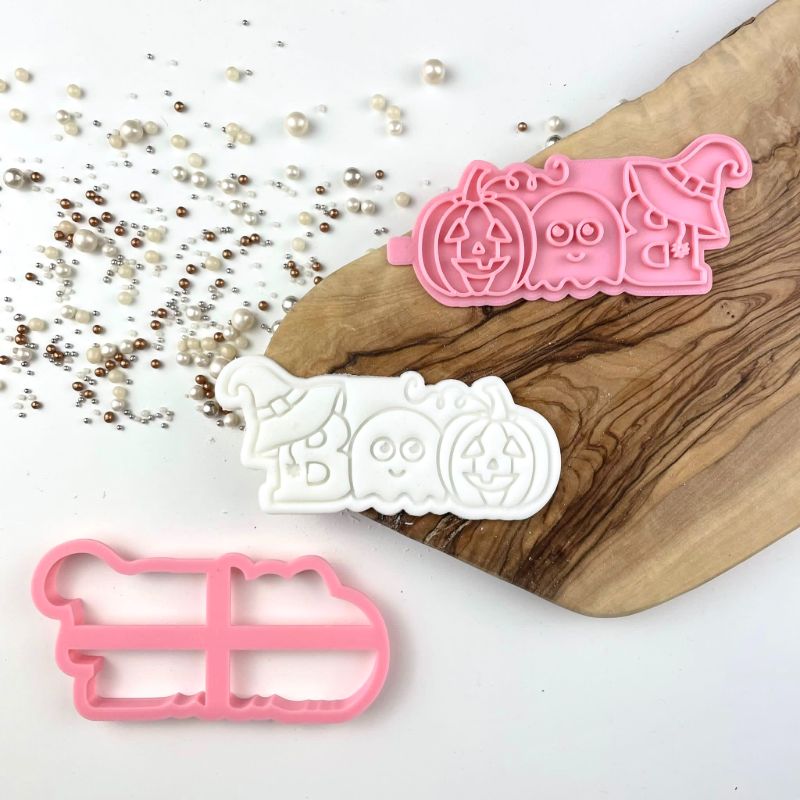 Boo Halloween Cookie Cutter and Stamp