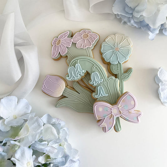 Bouquet Flower Set Cookie Cutters and Embossers